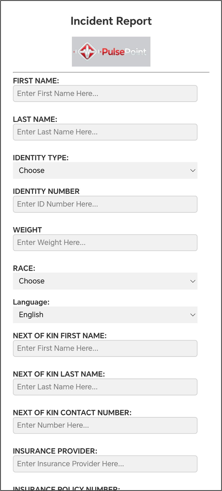 Incident Report Form